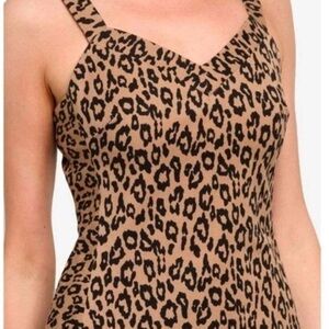 NWT BANANA REPUBLIC | Leopard Print Dress, Adjustable Straps, Size 16